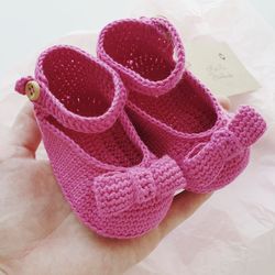 Baby shoes Girl newborn Baby shower gift Baby booties crochet Baby announcement New baby gift New mom gift Baby girl