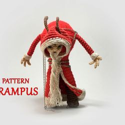 Kpampus PDF crochet pattern doll, amigurumi crochet pattern toy