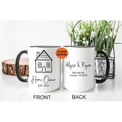 New Home Gift, Personalized New Home Mug, New Home Gift Basket, New Homeowner, New Homeowner Gifts, Realtor Gift, Custom