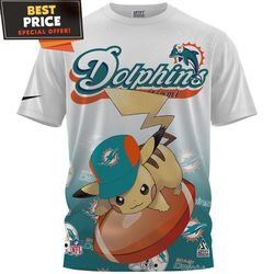 Miami Dolphins X Pikachu Football Lover Tshirt, Unique Miami Dolphins Gifts undefined Best Personalized Gift undefined Unique Gifts Idea