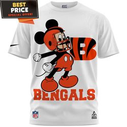 Cincinnati Bengals Mickey Bengals Fan Tshirt, Unique Bengals Gifts undefined Best Personalized Gift undefined Unique Gifts Idea
