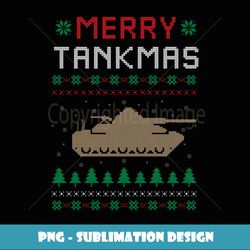 Merry Tankmas Battle Tank Military Ugly Christmas er - Trendy Sublimation Digital Download