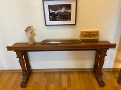 Piano shelf (console) made from an antique German piano