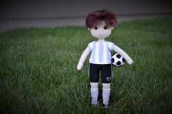 Crochet soccer player pattern, cute football player amigurumi boy doll pattern Eng PDF