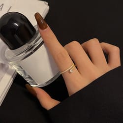 adjustable celestial gold ring with star