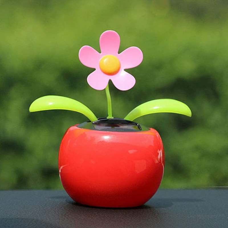 Solar Powered Dancing Flowers Toy Red