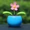 Solar Powered Dancing Flowers Toy Blue