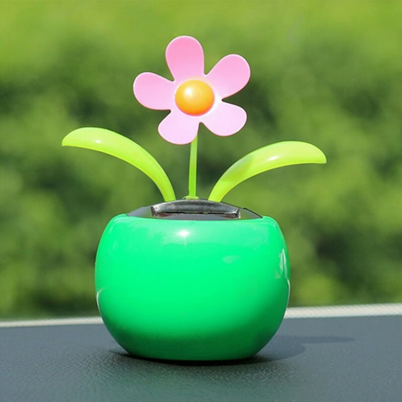 Solar Powered Dancing Flowers Toy Green