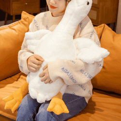 giant furry duck plush toy - cozy giant furry plush for kids & teens