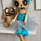 Halloween doll in blue dress in blue dress