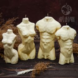 Bust woman , torso man , geometry bust. Mold for candles, resin.
