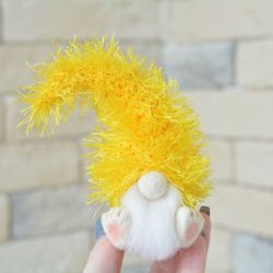 Summer gnome/Yellow gnome/Needle felted gnome