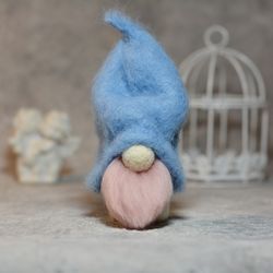 Blue gnome / Scandinavian gnome / Handmade gnome