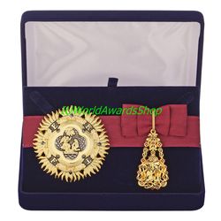 Badge and star of the Supreme Order of the Holy Annunciation in a gift box. Italy. Dummies, copies