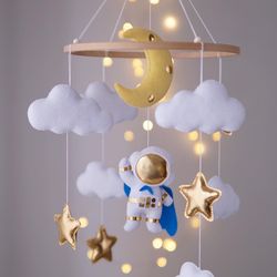 Super hero baby mobile. Astronaut mobile. Baby shower gift. Nursery decor boy