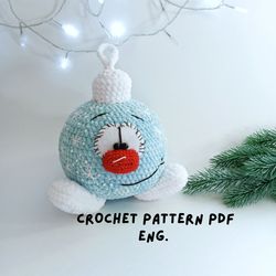 Amigurumi Crochet Christmas Ball, Crochet pattern, Digital Download