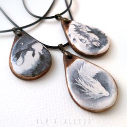 fantasy ceramic pendant