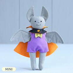 PDF Mini Halloween Bat Doll Sewing Pattern