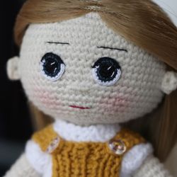Crochet eyes doll amigurumi pattern PDF