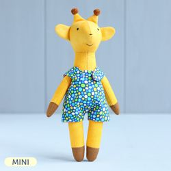 PDF Mini Giraffe Doll Sewing Pattern
