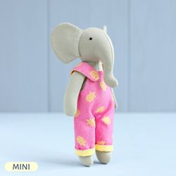 PDF Mini Elephant Doll Sewing Pattern