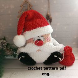 Crochet pattern Santa Claus, Christmas toys
