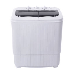 home portable mini twin tubs washing machine, compact washer for clothing clean, spin & wash with high power