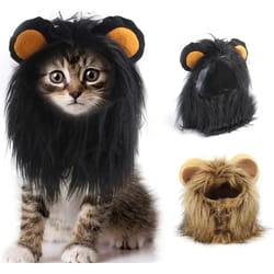 cat cosplay lion mane hat - pet costume for halloween & christmas