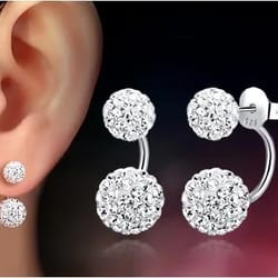 925 sterling silver shambhala ball stud earrings: chshine fashion jewelry with free wholesale gifts