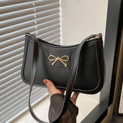 korean fashion women handbag, autumn/winter crossbody bag, commuting shoulder under-arm bag with bow decoration