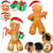 Christmas Inflatables Gingerbread Man 8FT Outdoor Xmas Yard Decorations Gift Pack With LED Lights F