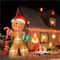 Christmas Inflatables Gingerbread Man 8FT Outdoor Xmas Yard Decorations Gift Pack With LED Lights F