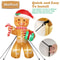 Christmas Inflatables Gingerbread Man 8FT Outdoor Xmas Yard Decorations Gift Pack With LED Lights F