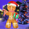 Christmas Inflatables Gingerbread Man 8FT Outdoor Xmas Yard Decorations Gift Pack With LED Lights F