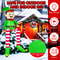 Christmas Inflatable Sitting Elf Builtin LED Outdoor Beam Roof Tree Party Yard Decoration 4