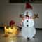 Christmas Inflatable Dog Bites Snowman Scarf Glowing LED Lamp Cartoon Model Decoration Outdoor Lawn