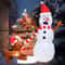 Christmas Inflatable Dog Bites Snowman Scarf Glowing LED Lamp Cartoon Model Decoration Outdoor Lawn