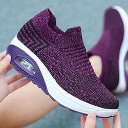chic women's knit running sneakers