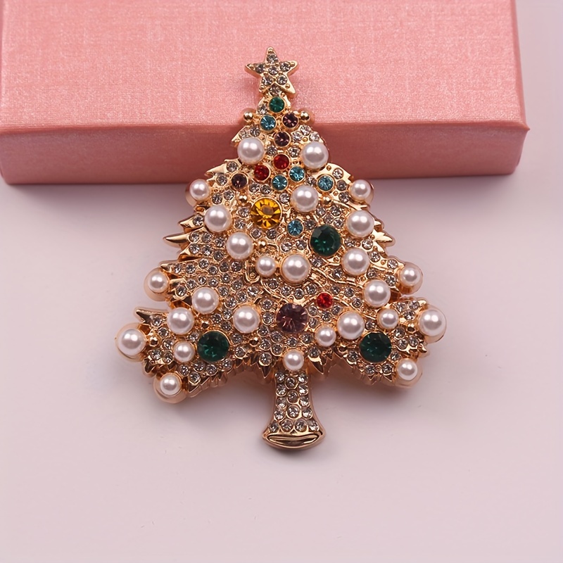 Fashion Women Brooches, Colorful Christmas Tree, Pin Jewelry For Party, Banquet