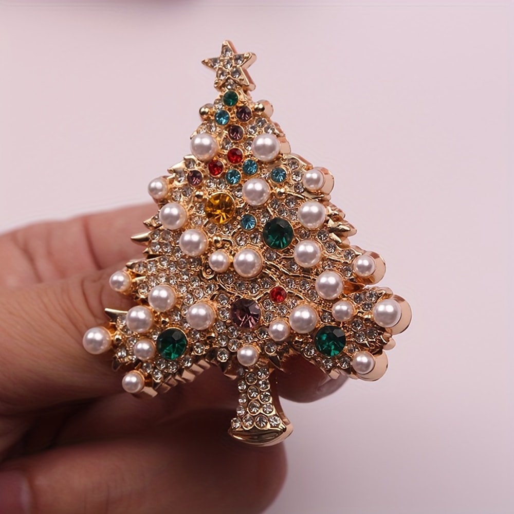 Fashion Women Brooches, Colorful Christmas Tree, Pin Jewelry For Party, Banquet