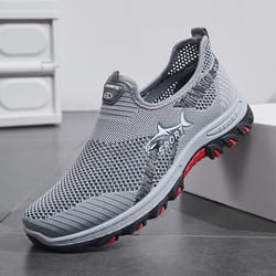 lightweight sneakers men, summer mesh men shoes, breathable casual walking shoes, mens hiking shoes
