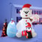 Christmas Inflatable Polar Bear Gift Bags Penguin Outdoor Decoration With LED Rotating Lights Court 3