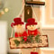 Double Headed Snowman Reindeer Door Pendant Christmas Door Decoration Window Indoor Scene Decoratio 2