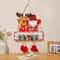 Double Headed Snowman Reindeer Door Pendant Christmas Door Decoration Window Indoor Scene Decoratio 3