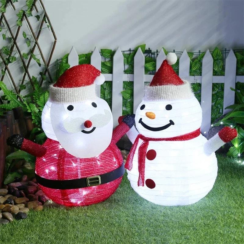Lantern Outdoor Waterproof Lawn Garden, New Santa Claus Snowman Fairy Lights, Lights for Wedding Party Christmas
