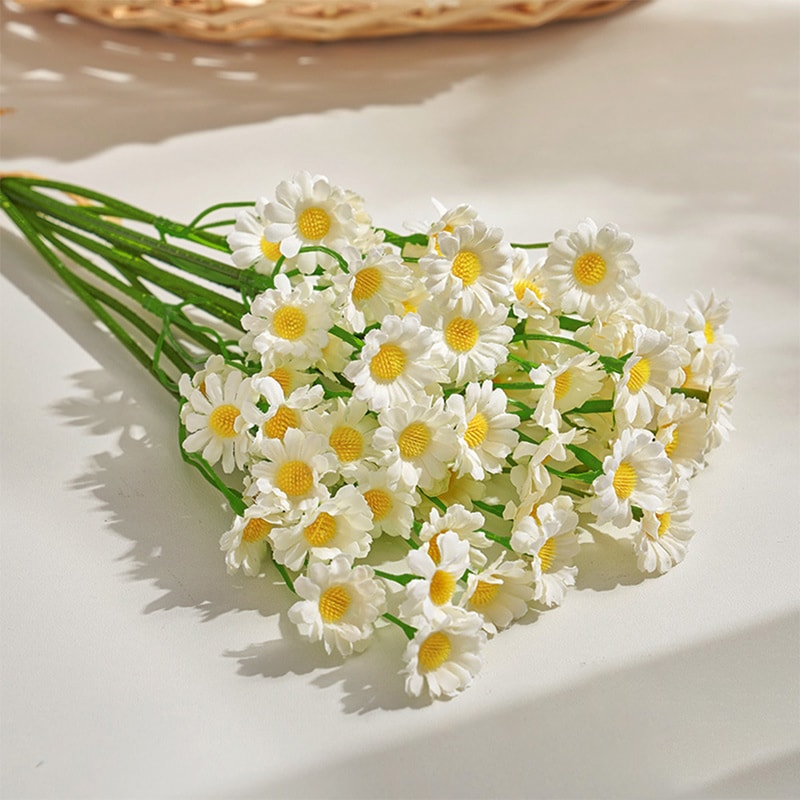 Artificial Small Daisy Bouquet Fake Daisy Flowers For Wedding Party Table Decoration DIY Home Decor 5