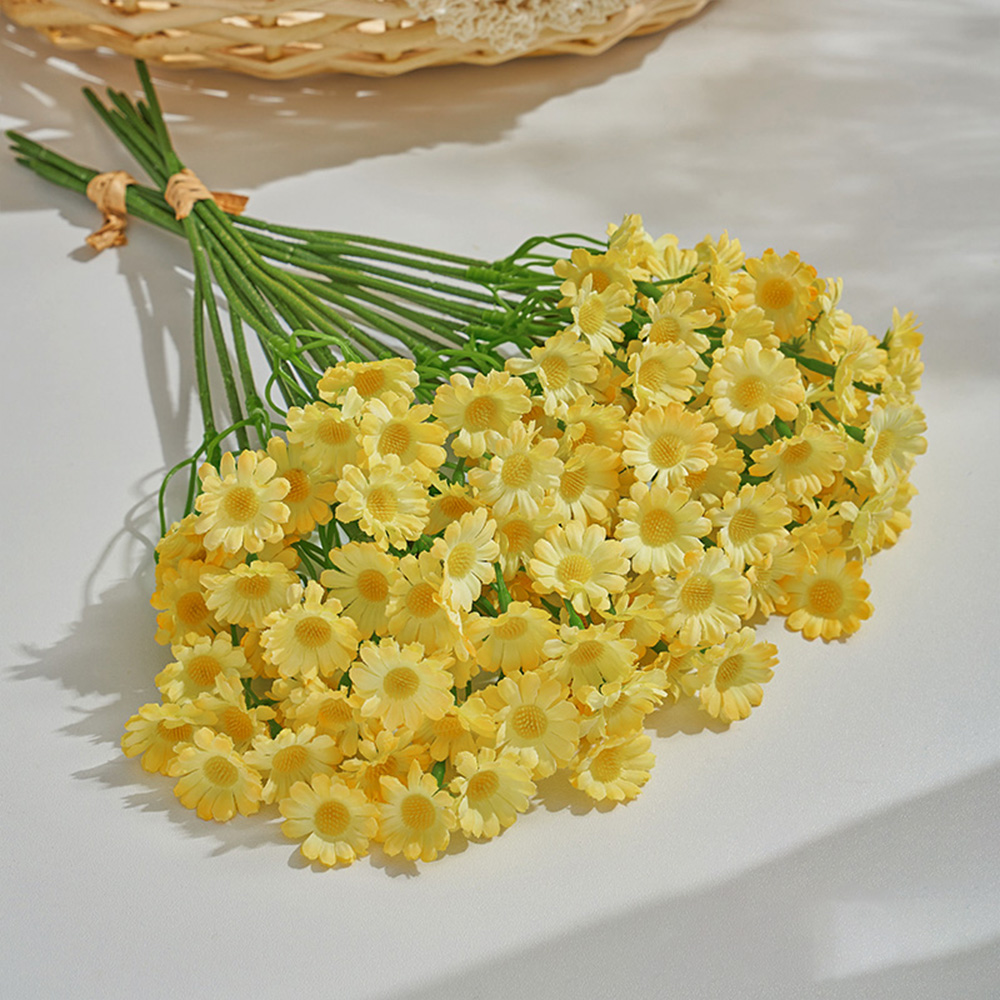 Artificial Small Daisy Bouquet Fake Daisy Flowers For Wedding Party Table Decoration DIY Home Decor 6