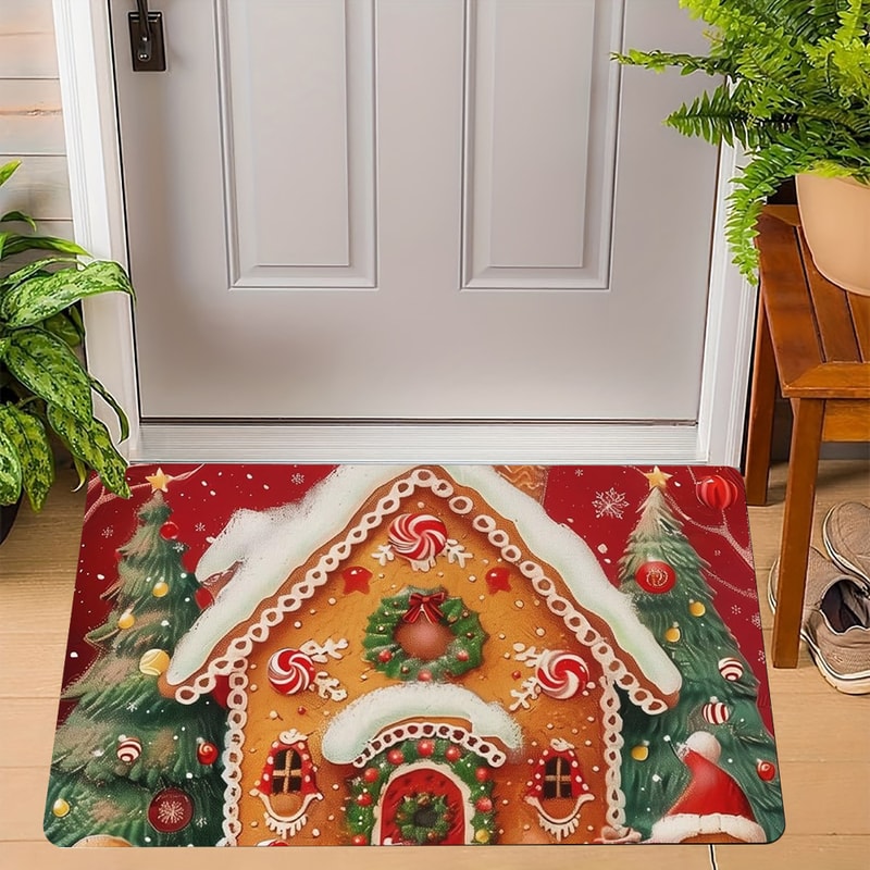 Christmas Welcome Entrance Doormat Home Decor Carpet Indoor Outdoor Floor Mat Living Room Bedroom B