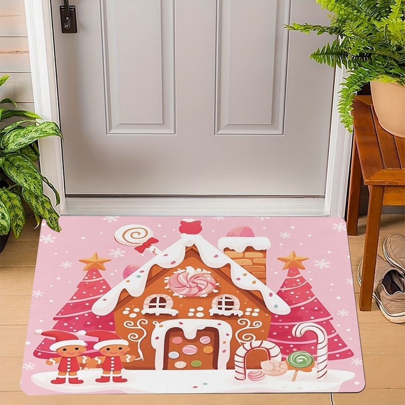 Christmas Welcome Entrance Doormat Home Decor Carpet Indoor Outdoor Floor Mat Living Room Bedroom B