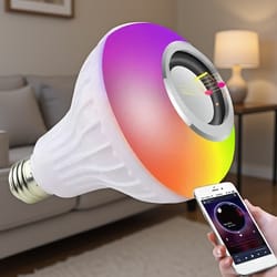 color changing led bluetooth speaker lamp, smart light bulb with remote control for mood lighting
